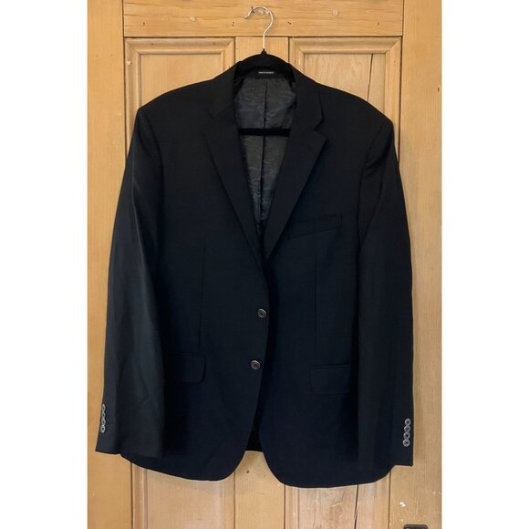 JOE Joseph Abboud Mens Slim Fit Super 120's Wool Blazer Size 42R Black AN EXC - Picture 3 of 12